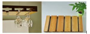 Bamboo Glass Wine Hanging Track